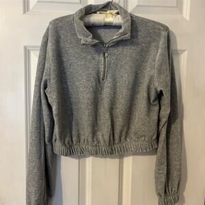 Topshop Cropped Quarter Zip - us6